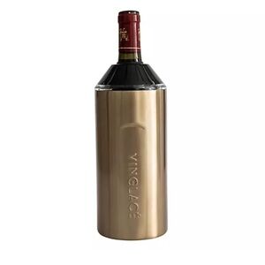 Vinglace wine bottle chiller gold